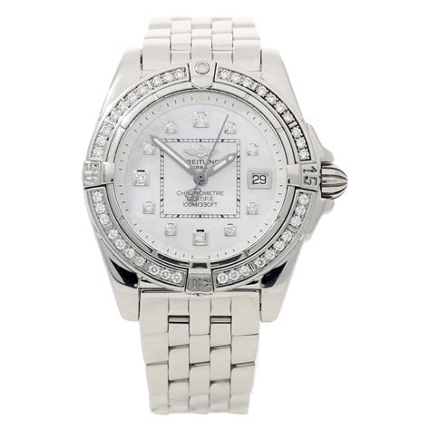 breitling mother of pearl diamond watch|Buy Breitling Galactic 32 .